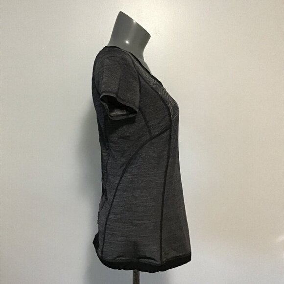 Lululemon Run: Silver Bullet Short Sleeve Tech Heathered Black Size S - Picture 3 of 15